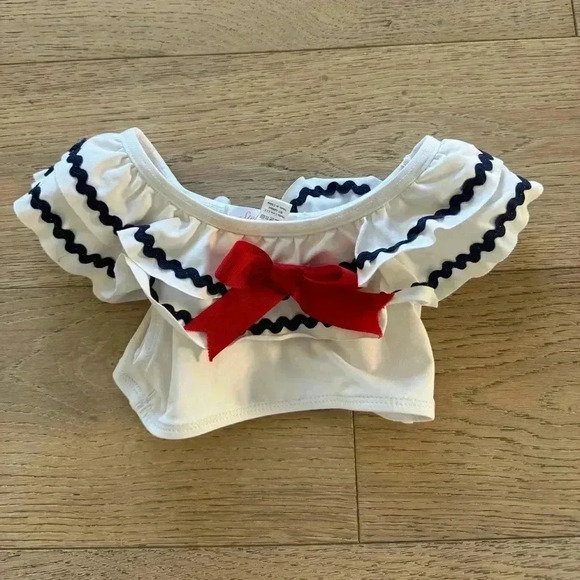 Stella Cove Sailor Ruffle Bikini Top Size 4 - Picture 1 of 3